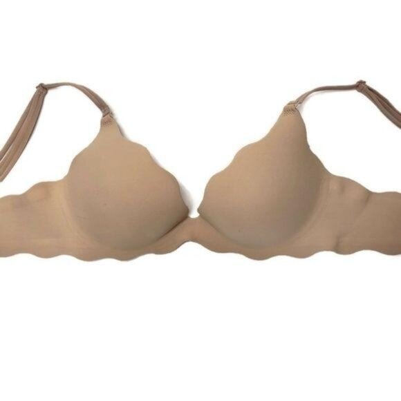 Victoria's Secret Very Sexy Push-Up Bra 32B Nude Leopard inside Scalloped Edge - Picture 7 of 8